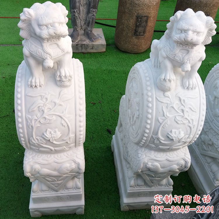 太原石雕青石貔貅门墩雕塑