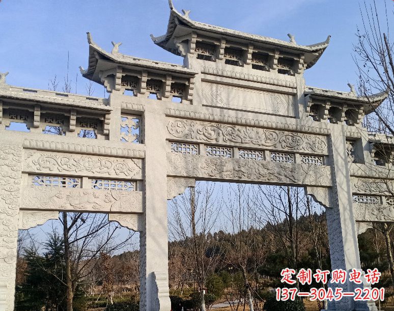 太原石雕乡村牌坊