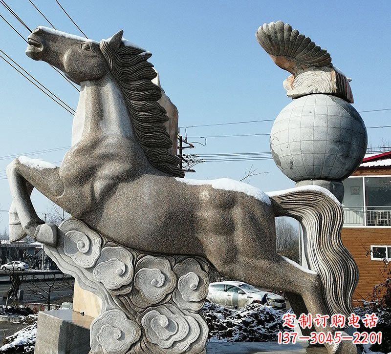 太原石雕祥云奔马