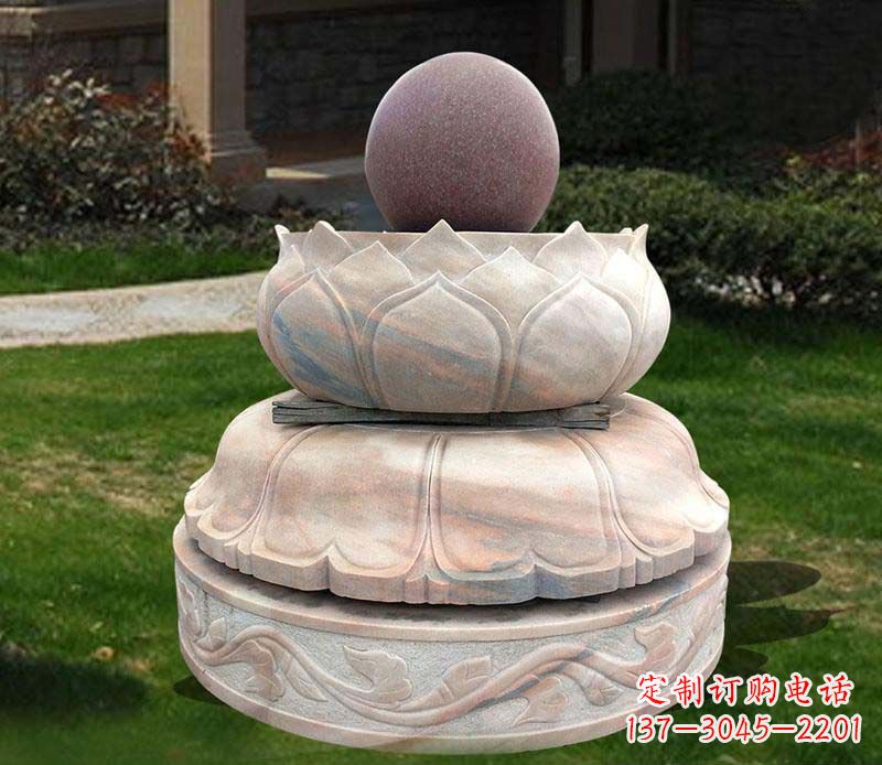 太原石雕小区风水球雕塑