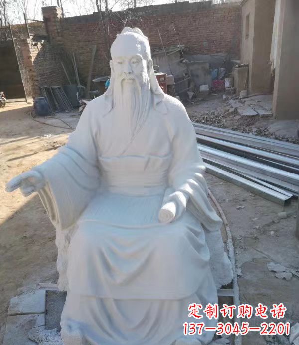 太原石雕校园孔子人物雕塑