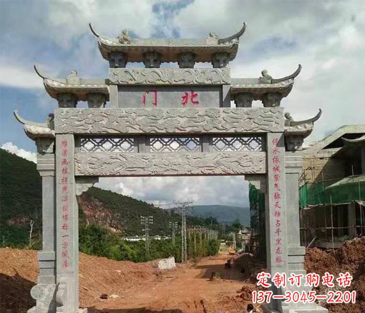 太原石牌坊单门牌坊石雕