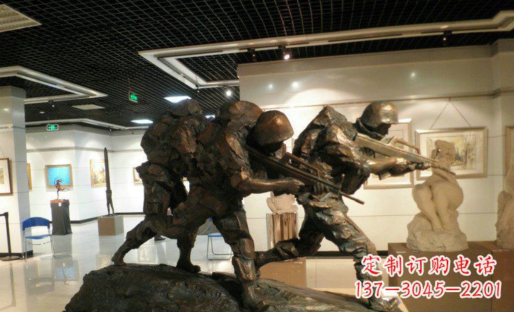 太原士兵突击战士铜雕