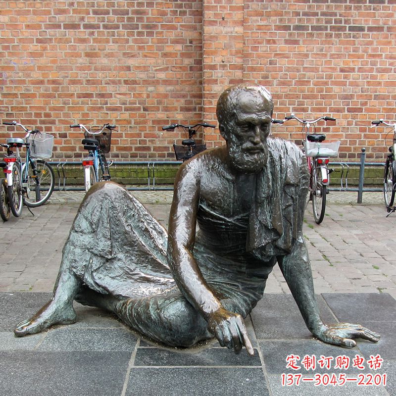 太原世界名人古希腊著名物理学家阿基米德铜雕塑像广场人物雕塑