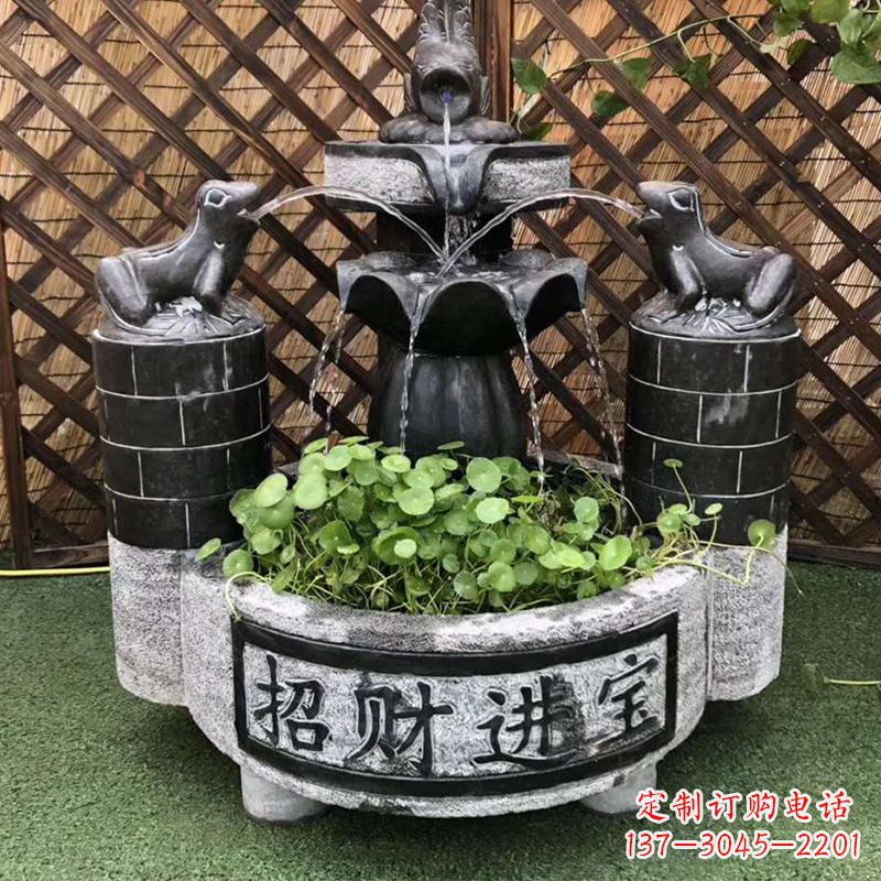 太原双层喷泉石雕