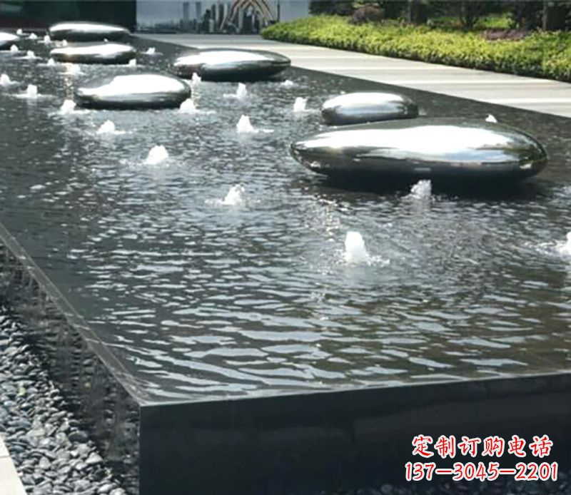 太原水滴水池不锈钢雕塑