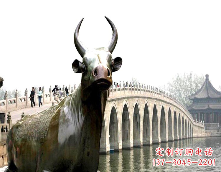太原水牛铜雕景观