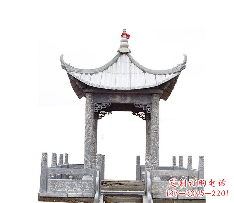 太原四角仿古石凉亭石雕