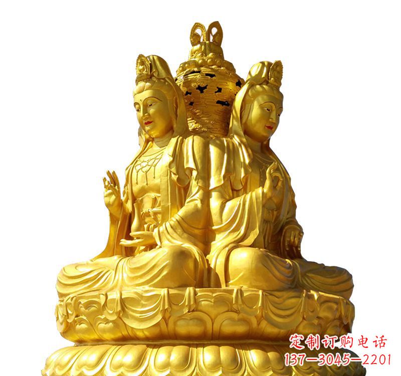 太原四面观音菩萨铜像