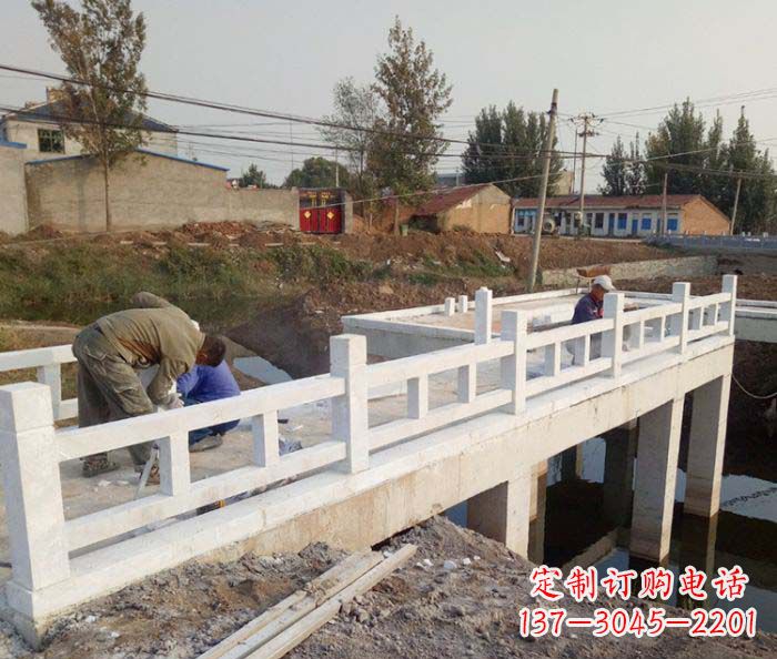 太原寺庙景观汉白玉栏板石雕 