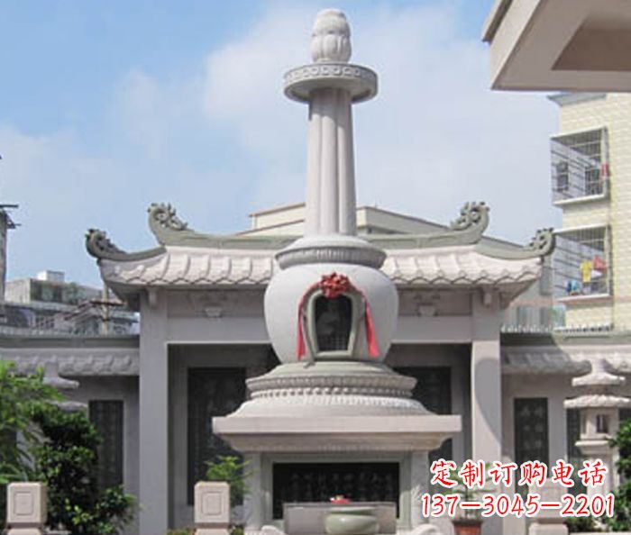 太原寺庙景观舍利塔石雕 (4)
