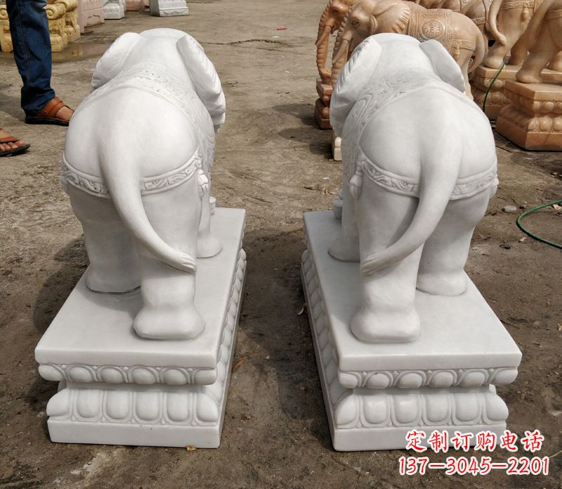 太原寺庙石雕大象