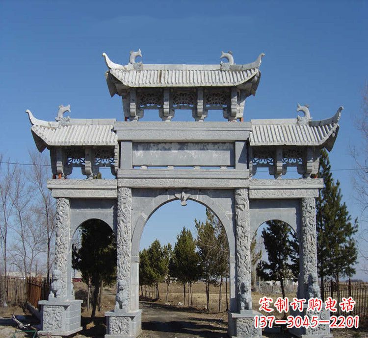 太原寺庙石牌坊