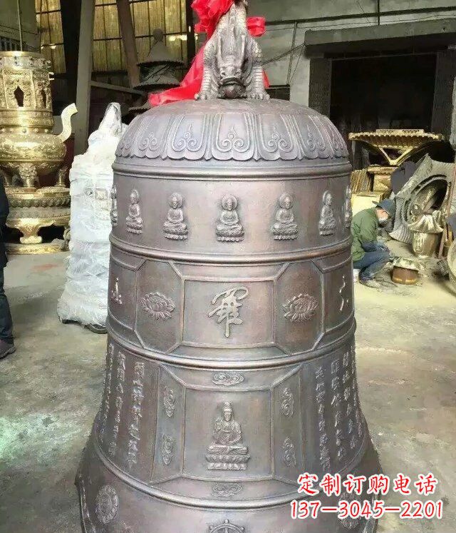 太原寺庙铜雕钟铸铜钟雕塑