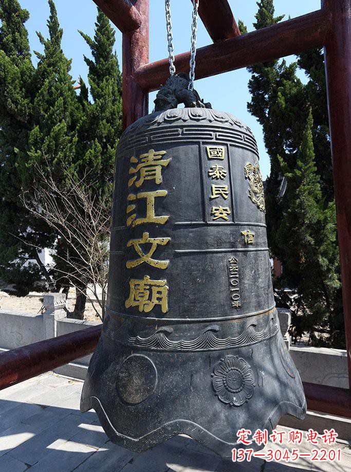 太原寺庙铜钟雕塑 (5)
