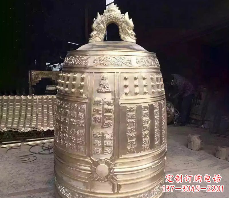太原寺庙铜钟雕塑 (3)