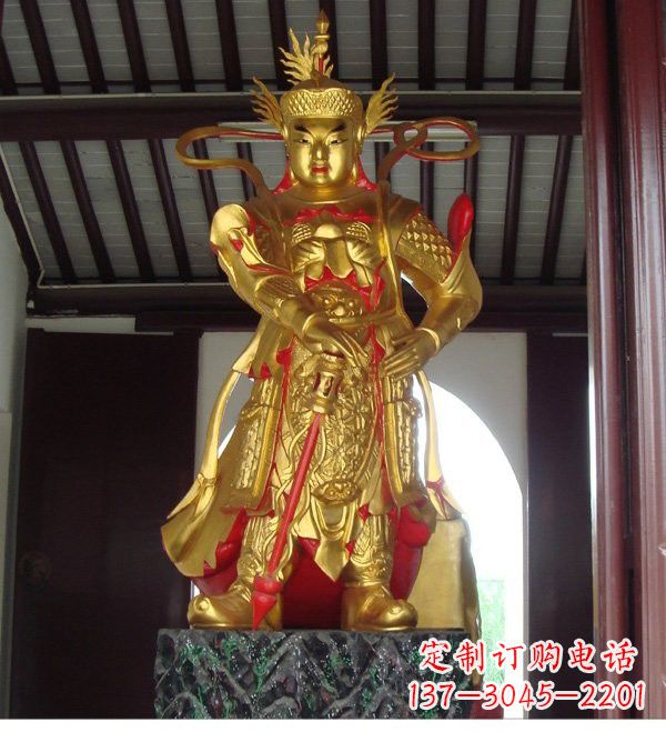 太原寺庙韦陀菩萨铜雕
