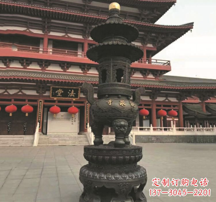 太原寺庙香炉铜雕222