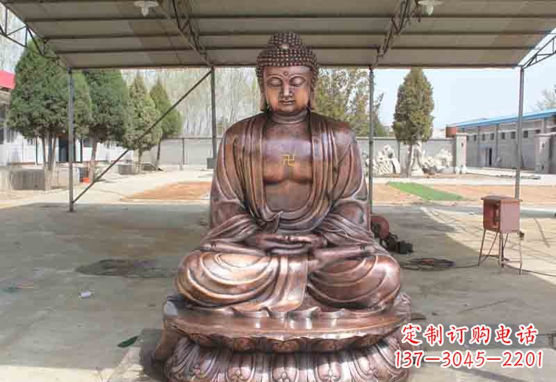 太原寺庙铸铜如来佛像雕塑