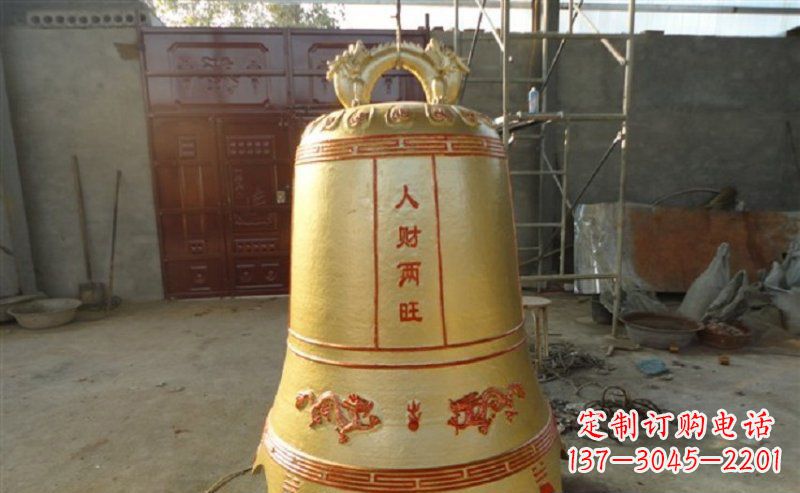 太原寺庙铸铜钟雕塑