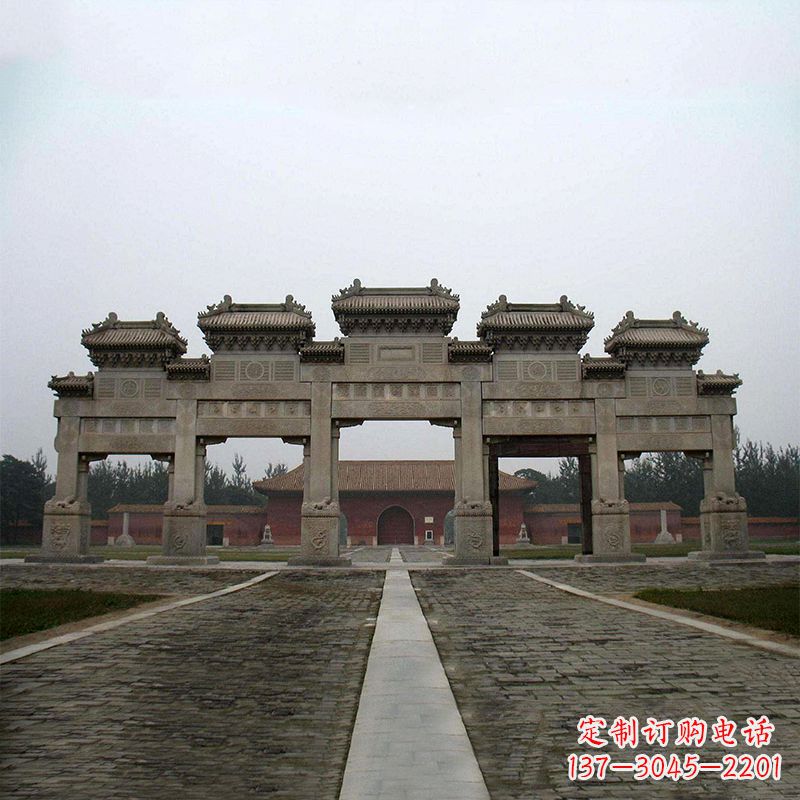 太原寺院五门石牌楼