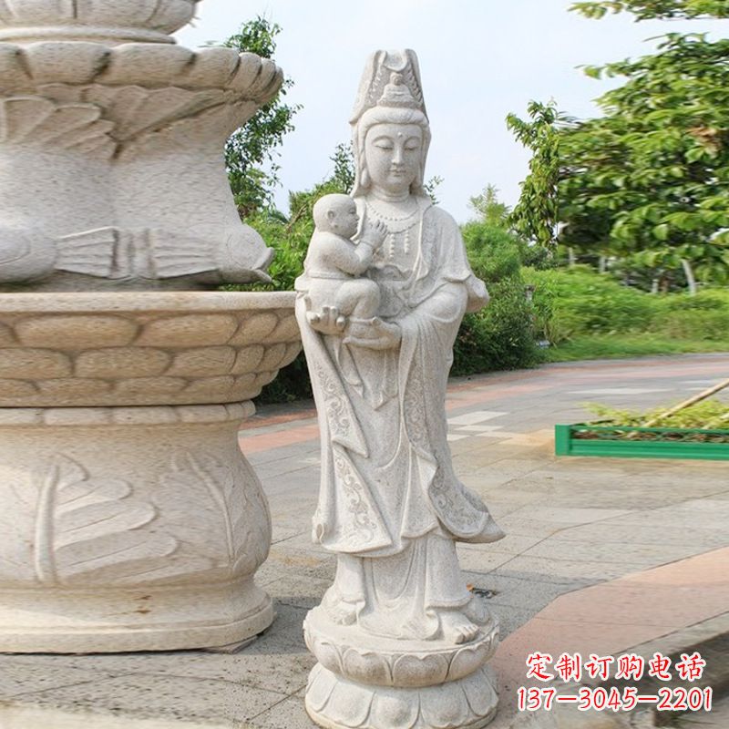 太原送子观音汉白玉石雕