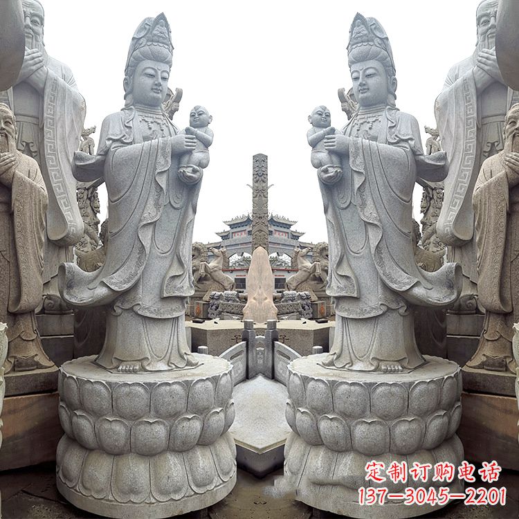 太原送子观音青石雕塑