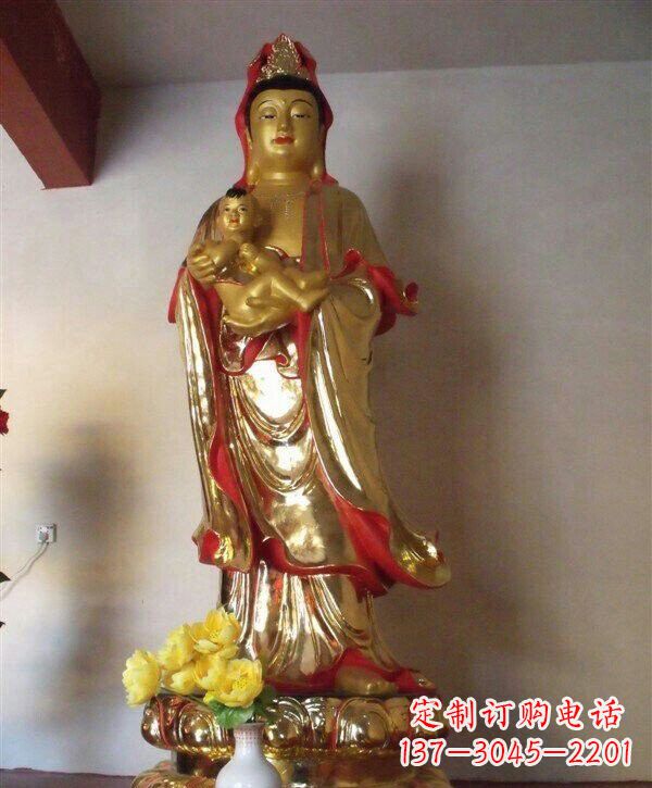 太原送子观音铜雕 (2)