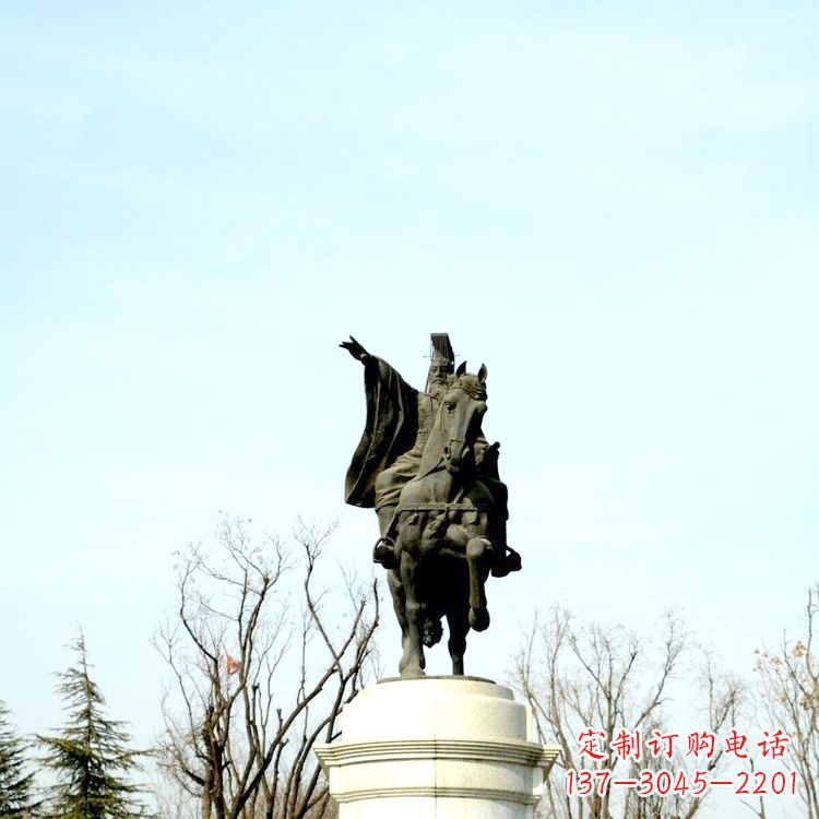 太原隋文帝杨坚铜雕塑像