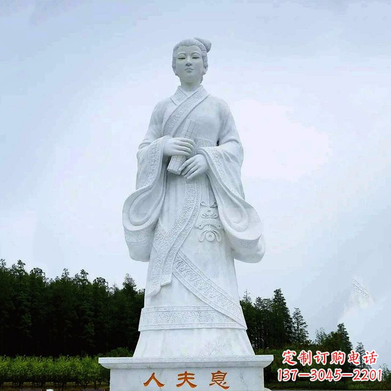 太原桃花夫人息妫汉白玉雕塑-景区园林历史名人古代著名美女雕像