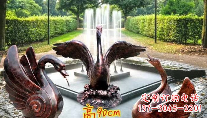 太原天鹅喷泉铜雕塑