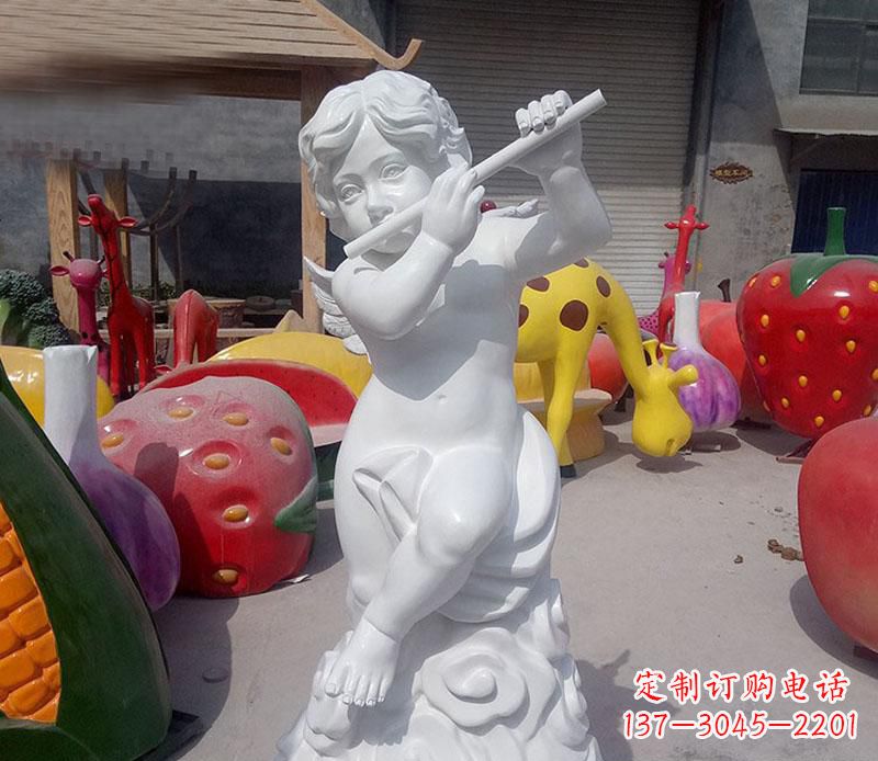 太原天使吹笛人物石雕