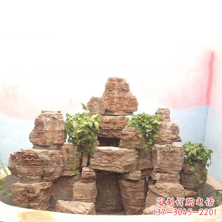太原庭院园林假山鱼池