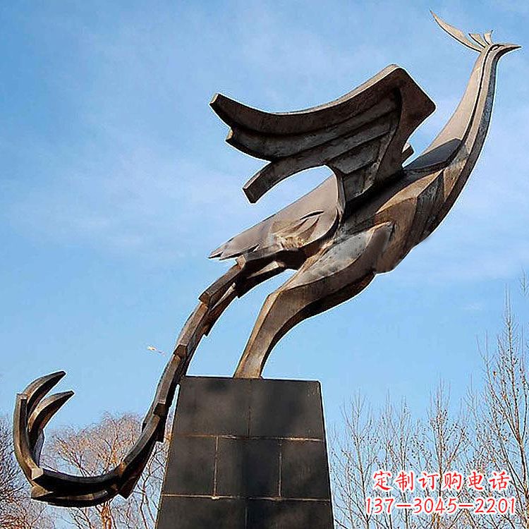 太原铜雕百鸟之王凤凰景观雕塑