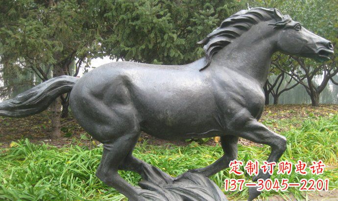 太原铜雕奔马公园动物雕塑