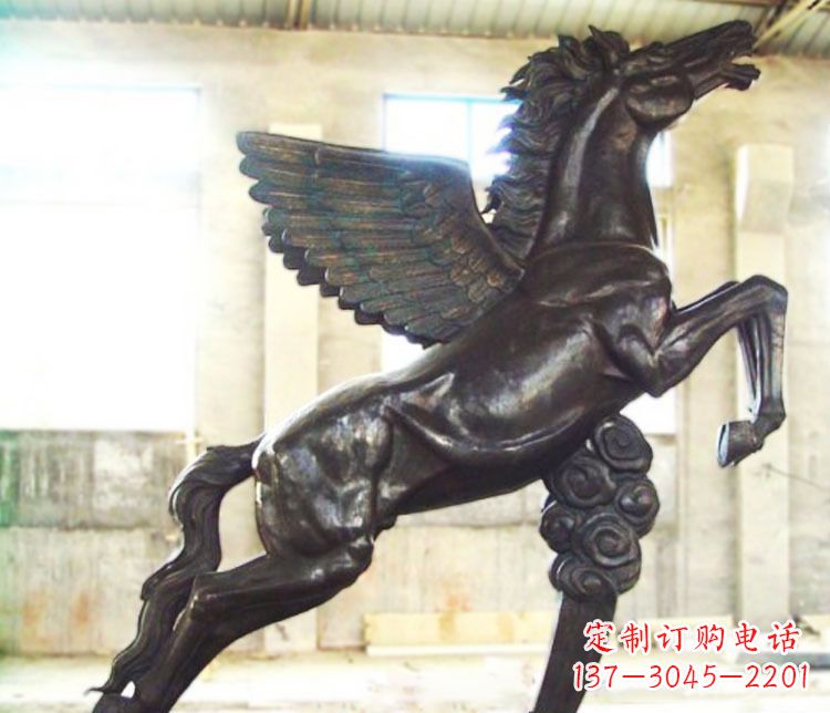 太原铜雕奔跑飞马雕塑