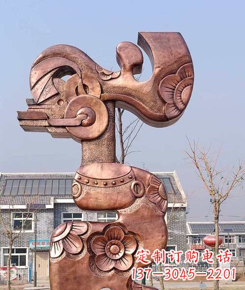 太原铜雕抽象皮影戏人物