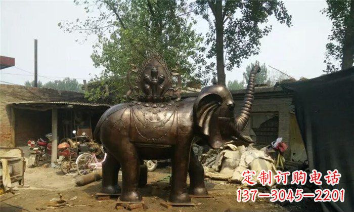 太原铜雕大象平安吉祥公园动物雕塑