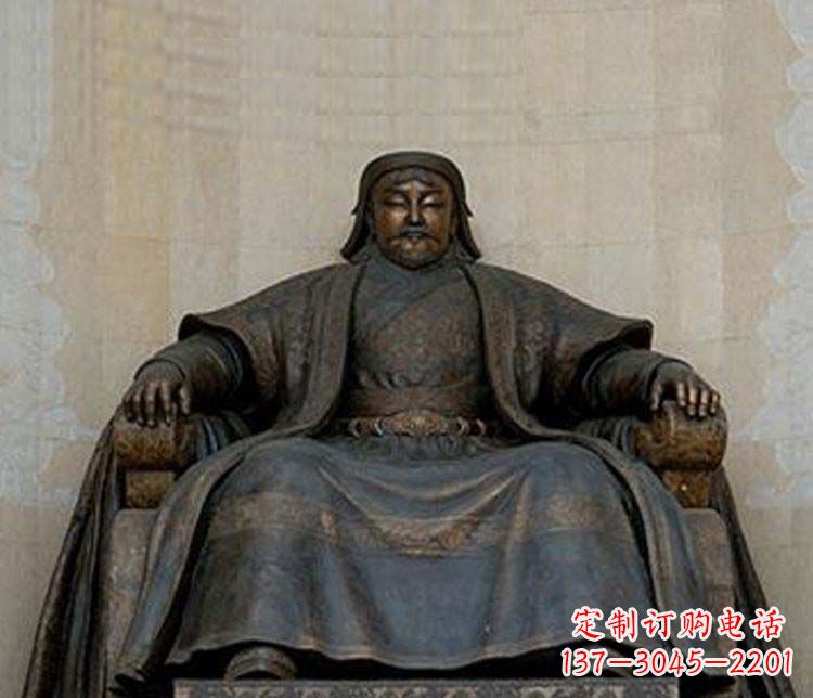 太原铜雕大型成吉思汗雕塑