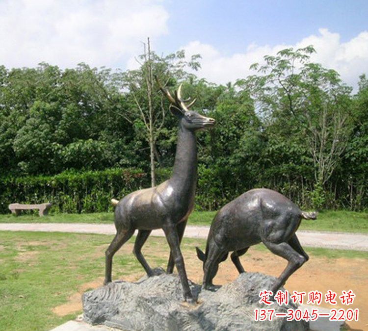 太原铜雕动物梅花鹿