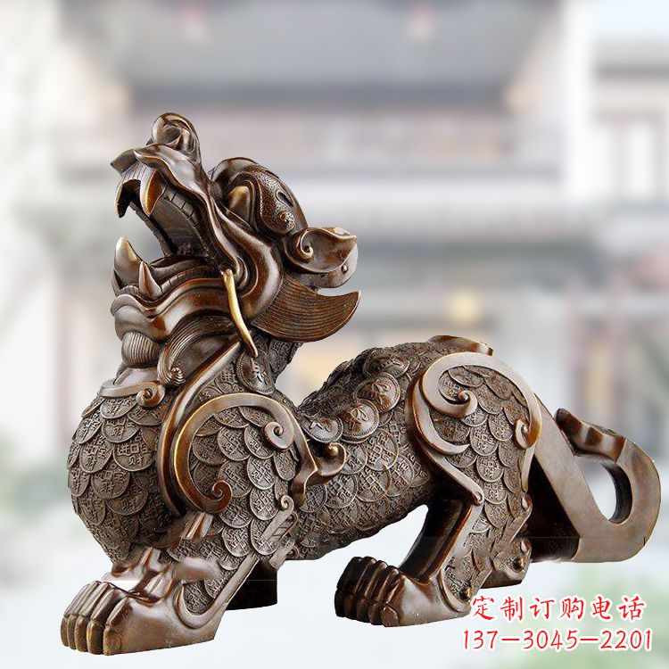 太原铜雕仿古辟邪貔貅