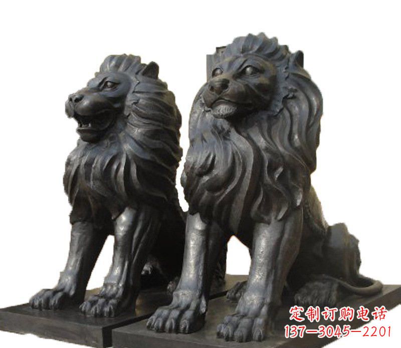太原铜雕古代神兽狮子雕塑