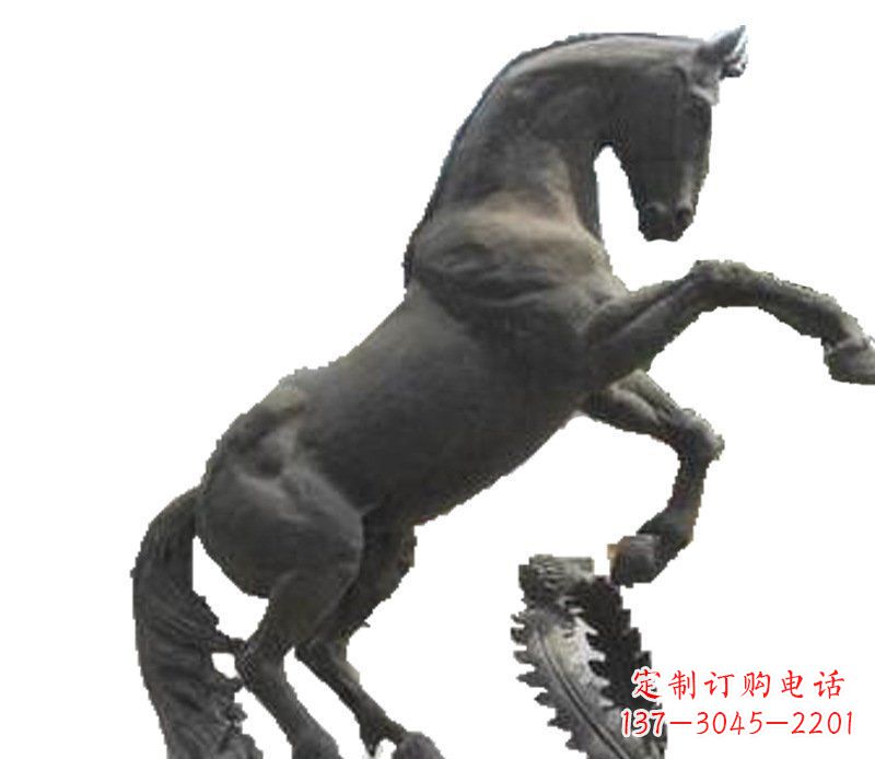 太原铜雕广场街道景观摆件动物马雕塑