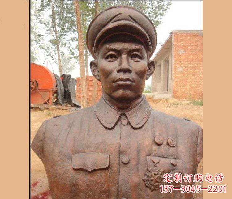 太原铜雕广场军人胸像雕塑