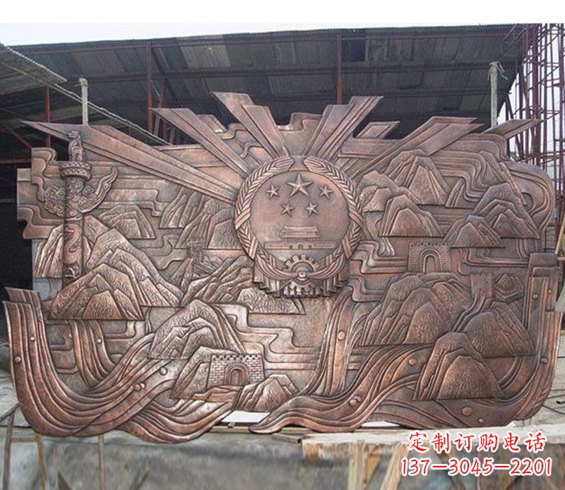 太原铜雕广场军人壁画雕塑摆件