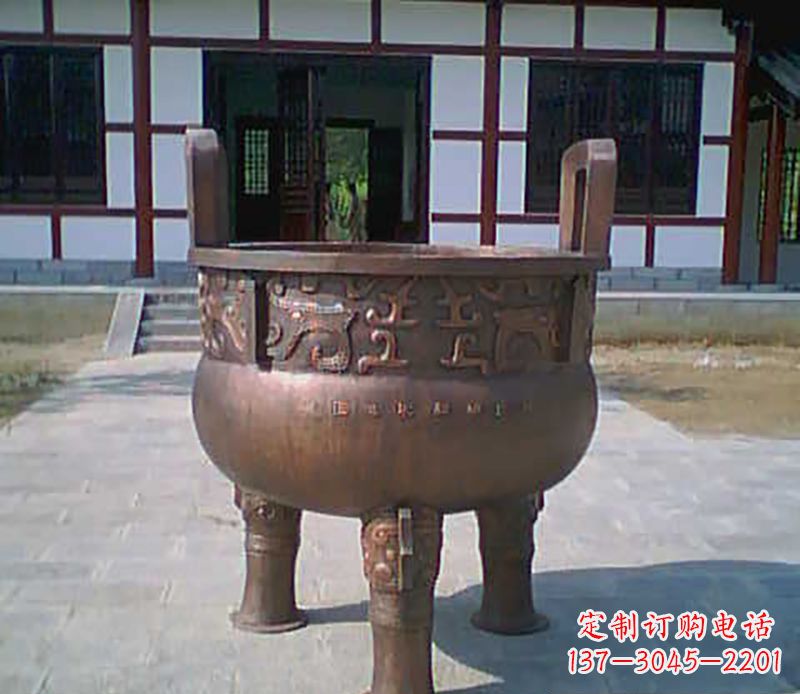 太原铜雕广场圆形香炉