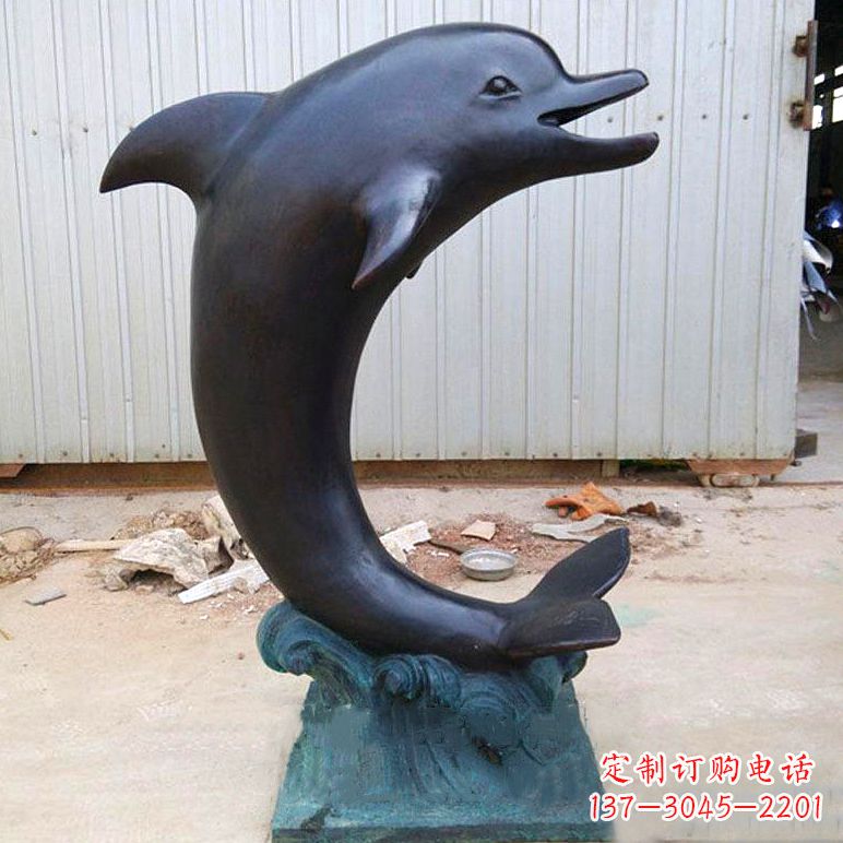 太原铜雕海豚雕塑