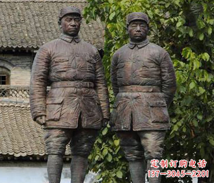 太原铜雕解放军战士人物雕塑