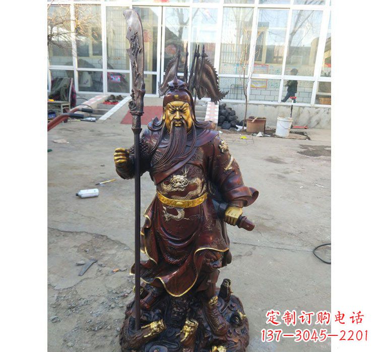 太原铜雕九龙关公