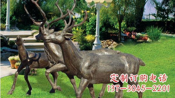 太原铜雕鹿公园动物雕塑